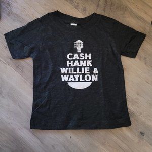 Infant  and Toddler Cash, Hank Willie & Waylon Tee. Sizes 0-3m, 3-6M and 3T